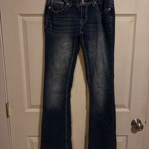 Vanity Premium Collection Women's Jeans Low Rise Bootcut Medium Wash 27W/35L